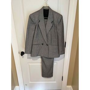 Vintage Evan Picone size 6 black and white plaid pantsuit